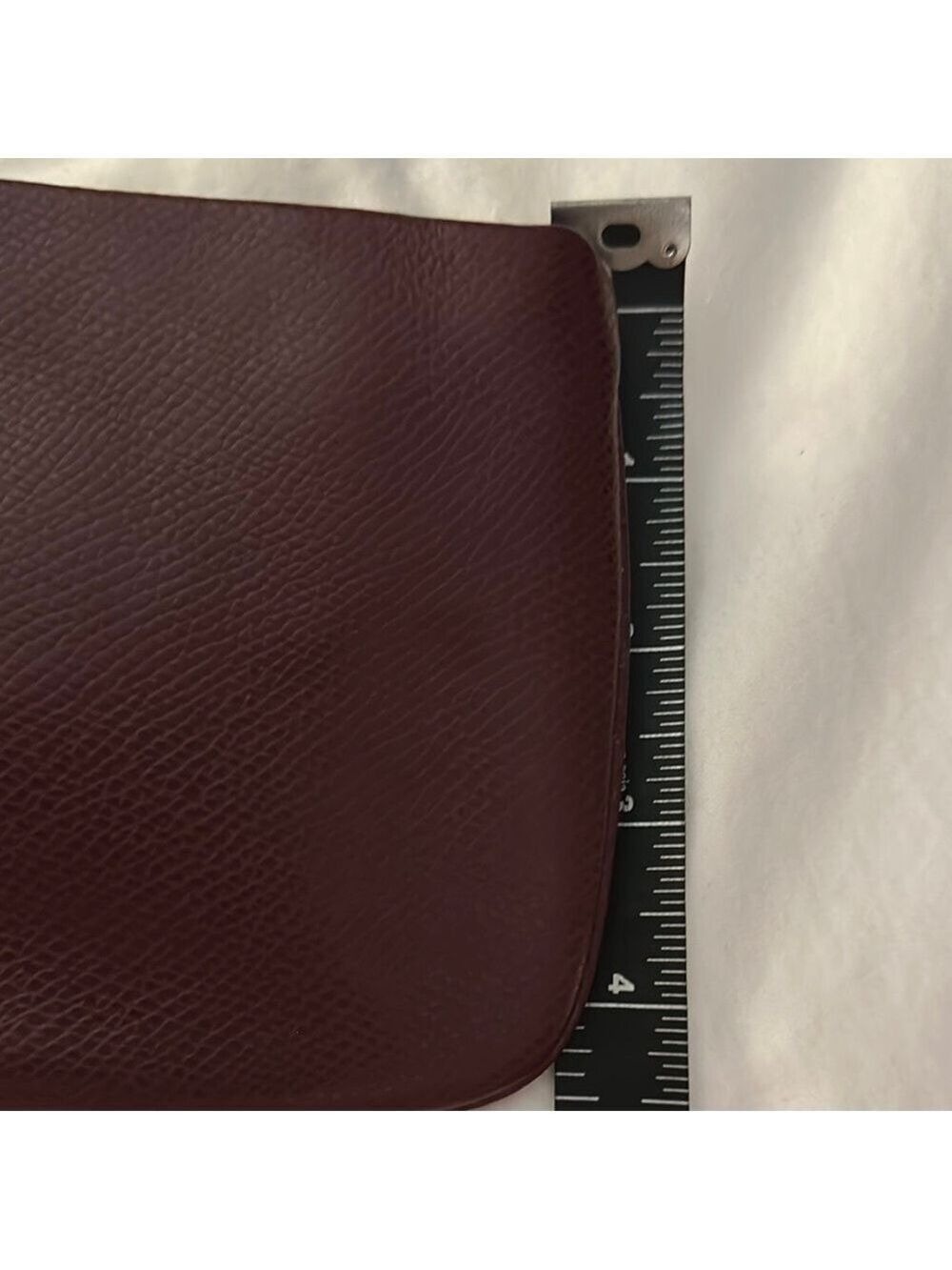 Coach Burgundy Leather Clutch Wristlet - Picture 7 of 9